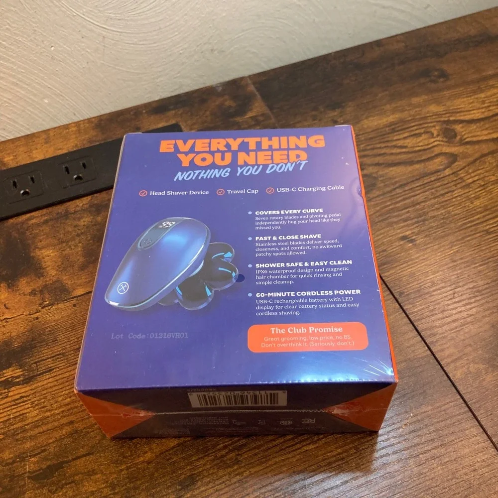 Dollar Shave Club For Your Head Shaver 7-Blade Rotary Electric Razor Waterproof
